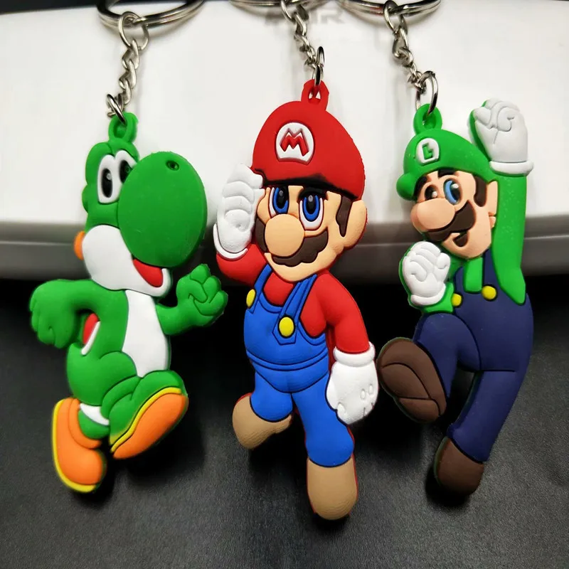 Hot Game 3d Mario Bros Keychain,Yoshi Luigis Pendant Key Chain,Cartoon ...