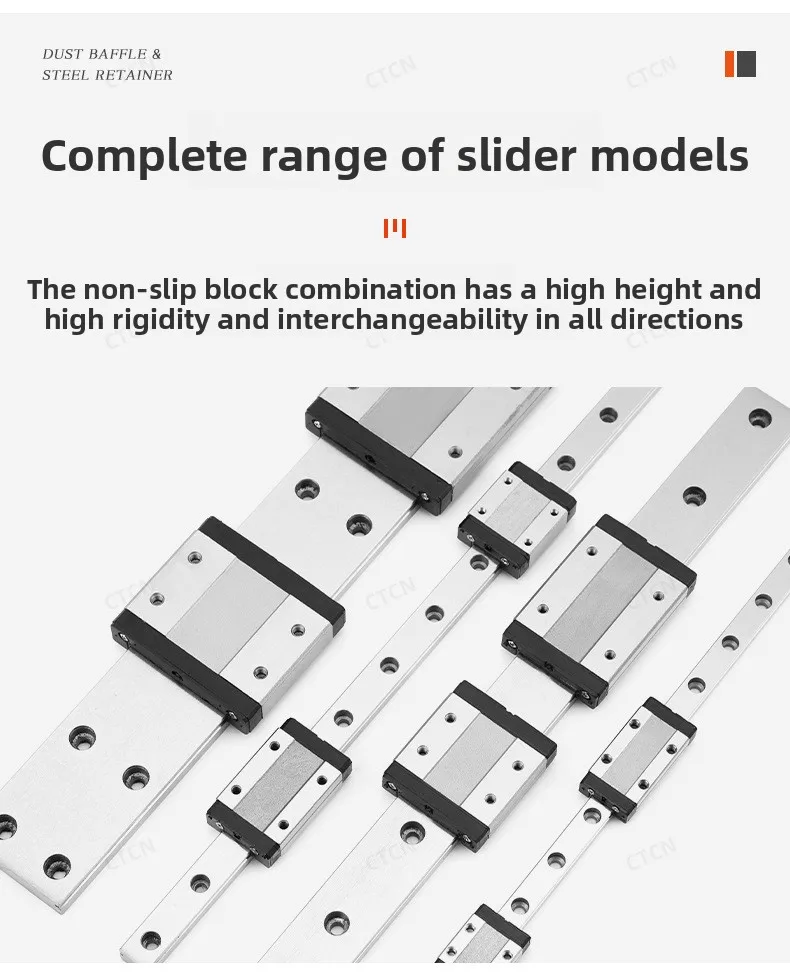 High-precision Miniature Linear Guide Rail MGN5 MGN7 MGN9 Bearing Steel ...