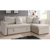 Convertible sleeper sectional corner sofa bed with storage