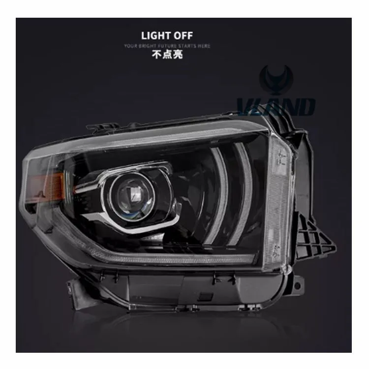 VLAND Factory for Tundra 2014 2015 2016 2017 2018 2019 headlight with FULL LED and moving signal+plug and play