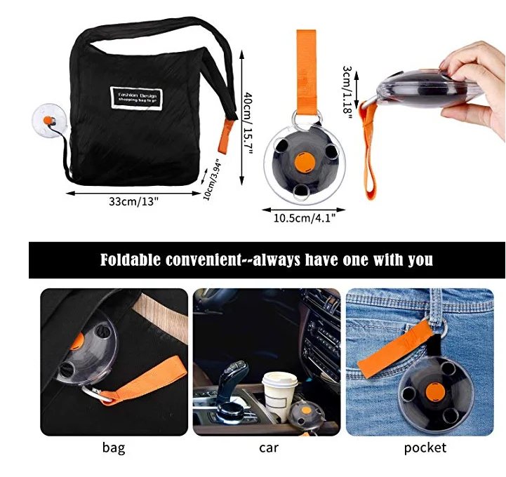 Transparent Small Cause Foldable Roll Up Shopping Shoulder Bag