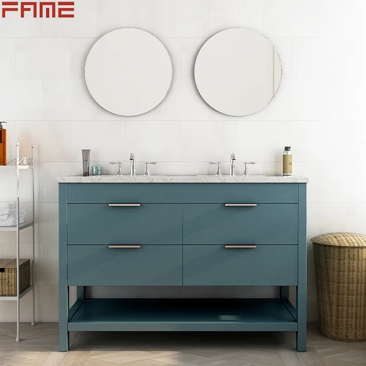 Fame Floor Mounted Lacquer Bathroom Cabinet ,Chinese Bathroom Vanity