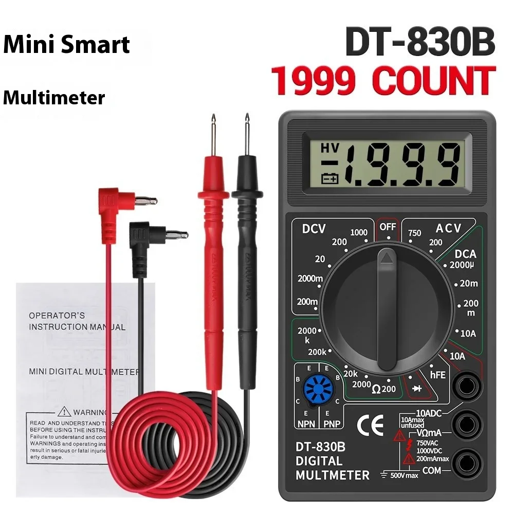 Multimeter Digital DT830B Profesional Multimeter Tester Tegangan DC Dan AC
