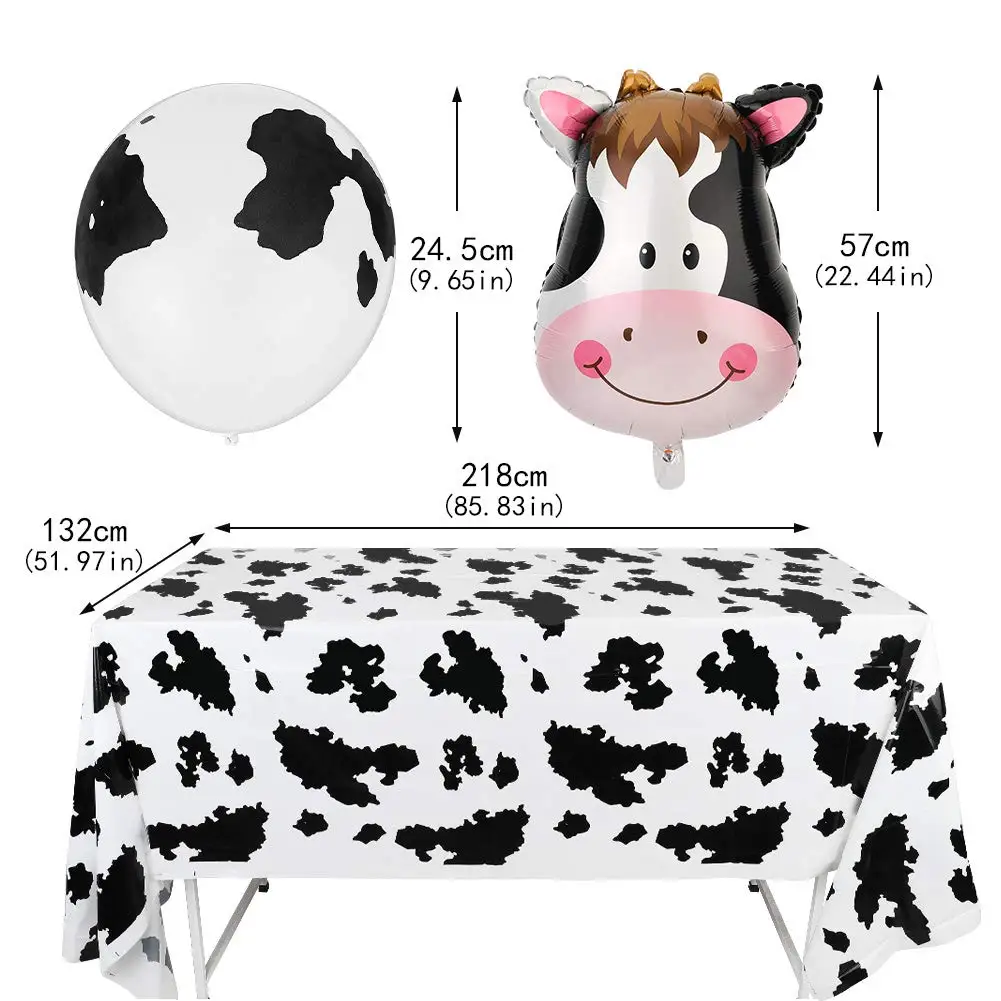 Bebe Douche Ballon Ensemble Vache Nappe Anniversaire Drapeau Fete Ferme Vache Theme Anniversaire Fournitures De Fete Enfants Anniversaire Vache Ballon Buy Ballon De Vache Fournitures De Fete Anniversaire Des Enfants Ensemble De Ballon