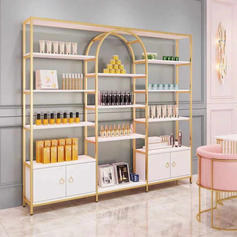 Custom Cosmetic Display Furniture Fixture Cosmetics Shop Decoration