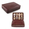 High quality alligator print cigarette case supplier custom crocodile texture cigar Leather EVA watch case box distributor