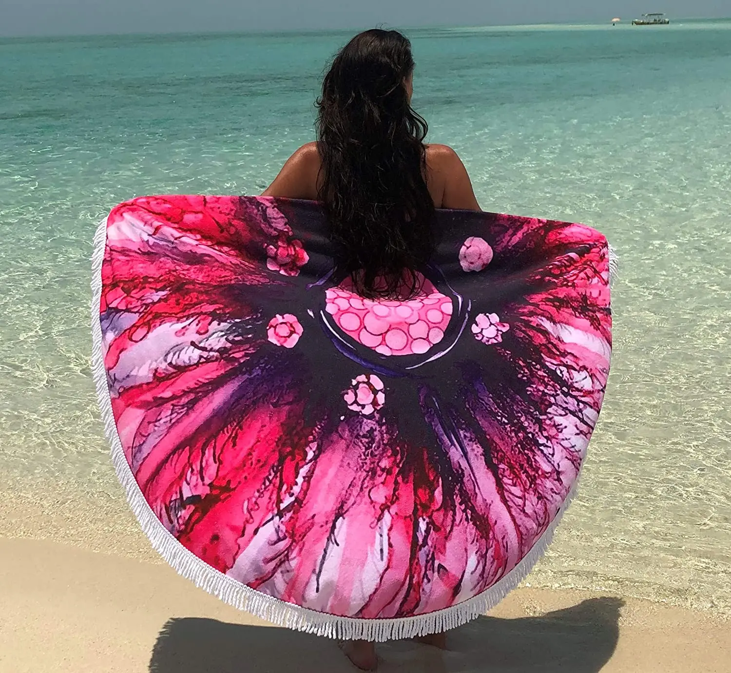 Mandala round beach towel 