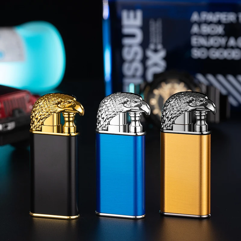 New Hot Sale Embossed Eagle Double Fire Custom Logo Lighter Torch