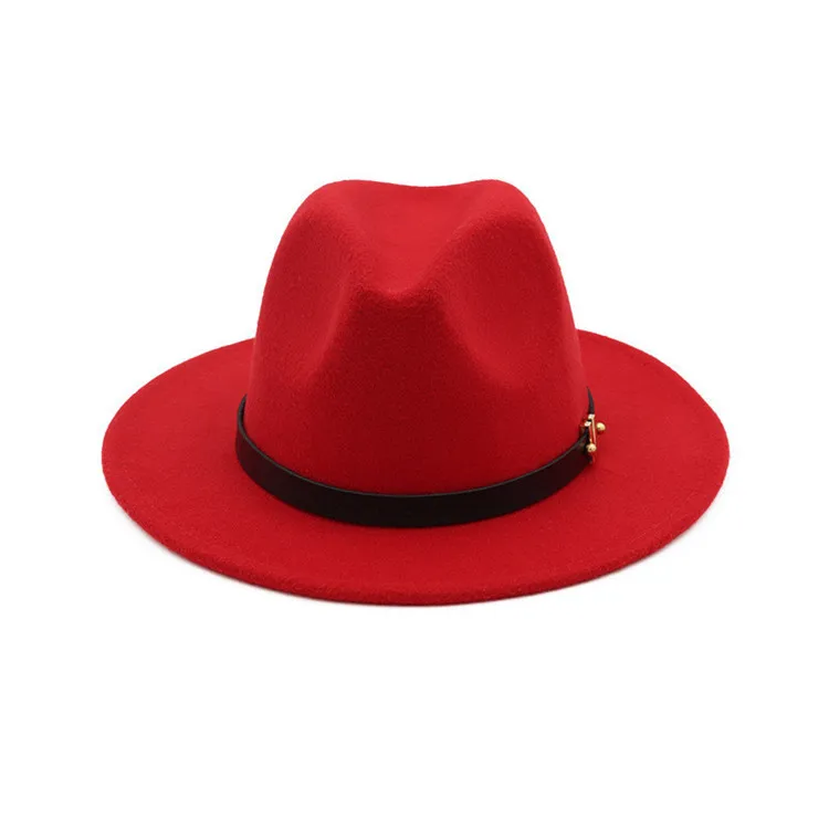 Chic M Felt Panama Hat Wool Wide Brim Fedora Trilby Hats For Women Men