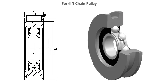 Forklift Chain Pulley Forklift Chain Sheave Bearing 59440-10h00 - Buy ...