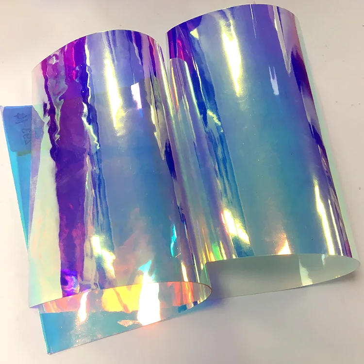 Pvc Mirrored Shiny Holographic Iridescent Transparent Plastic Hologram ...