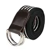 Custom Logo Printed Double D Ring Grid Webbing Belts for Women