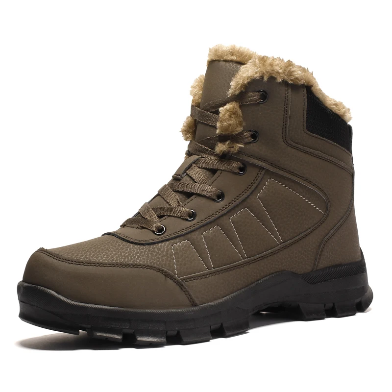 New Invention 2019 Anti Slip Hiking Army Men Winter Shoes Boots For Men Leather