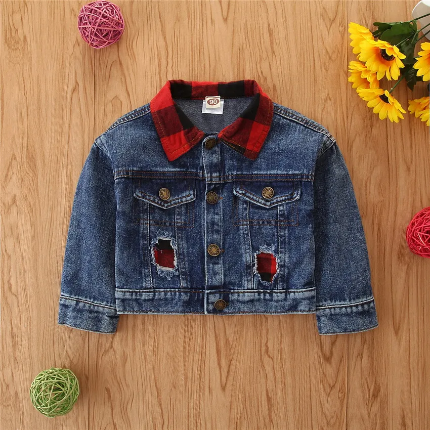 Wholesale Spring Fall Infant Baby Denim Clothes Long Sleeve Patchwork ...