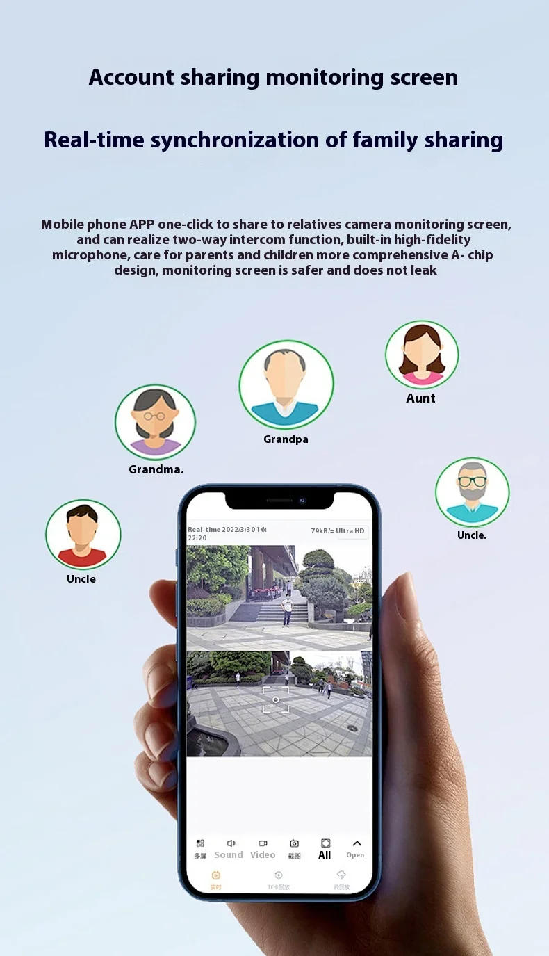 Cloudbirds V360pro Outdoor Garden Security Camera 2.8mm CMOS with Wide Angle Mobile Multi-Synchroniz View Cloud Voice Alarm Push