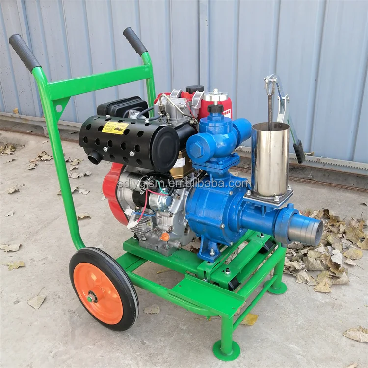 Double Bladed Highpressure Pump Diesel Engine,Small Hand Pushed 4inch