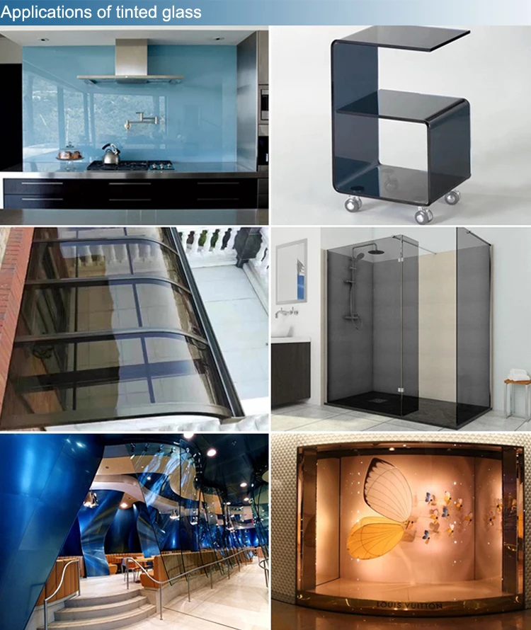 4毫米 5毫米 6毫米 8毫米 10毫米 tinted 有色青铜浮法钢化玻璃