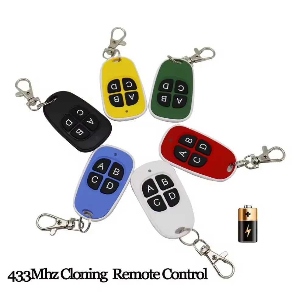 Remote Control Key Hs Code Universal 433MHz RF Remote Control Copy Code 4 Keys Wireless ...