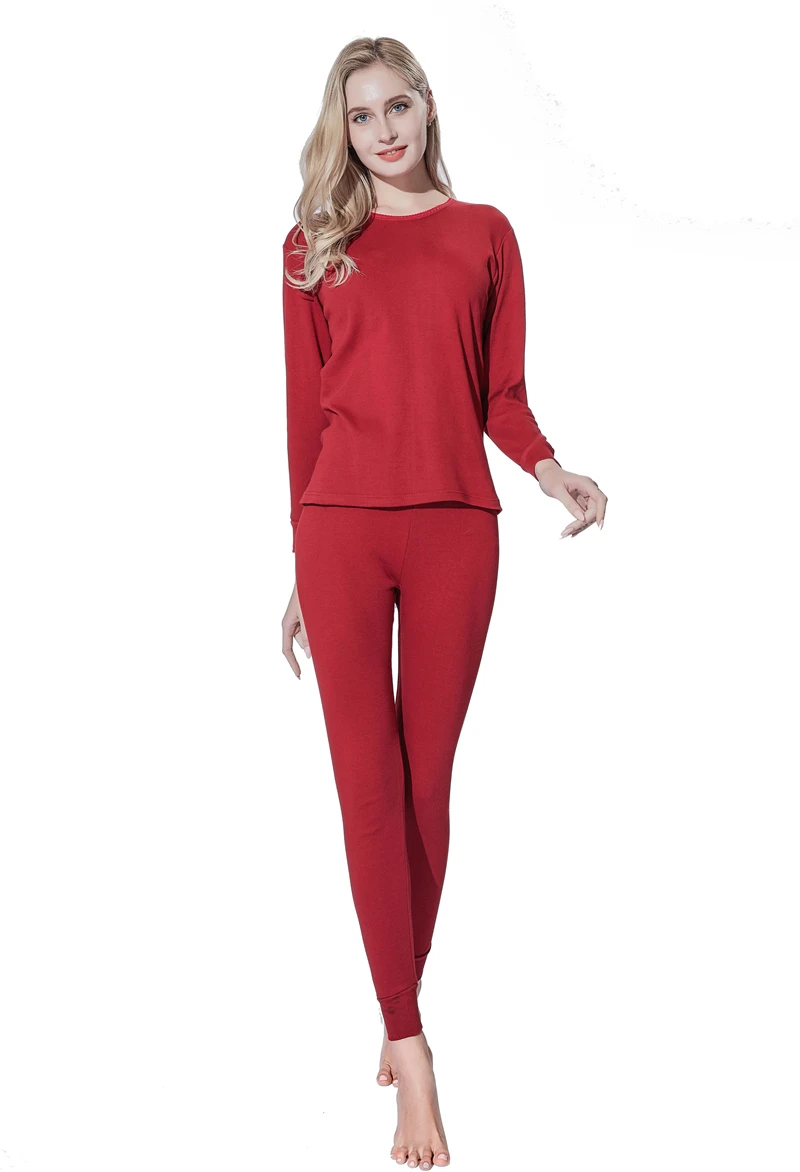 red long johns for women