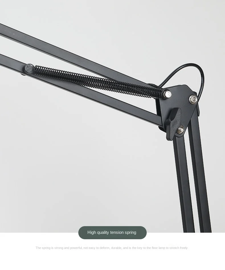 现代铝制学生夹护眼可调长臂折叠发光二极管台灯可调光3000-6500K色温