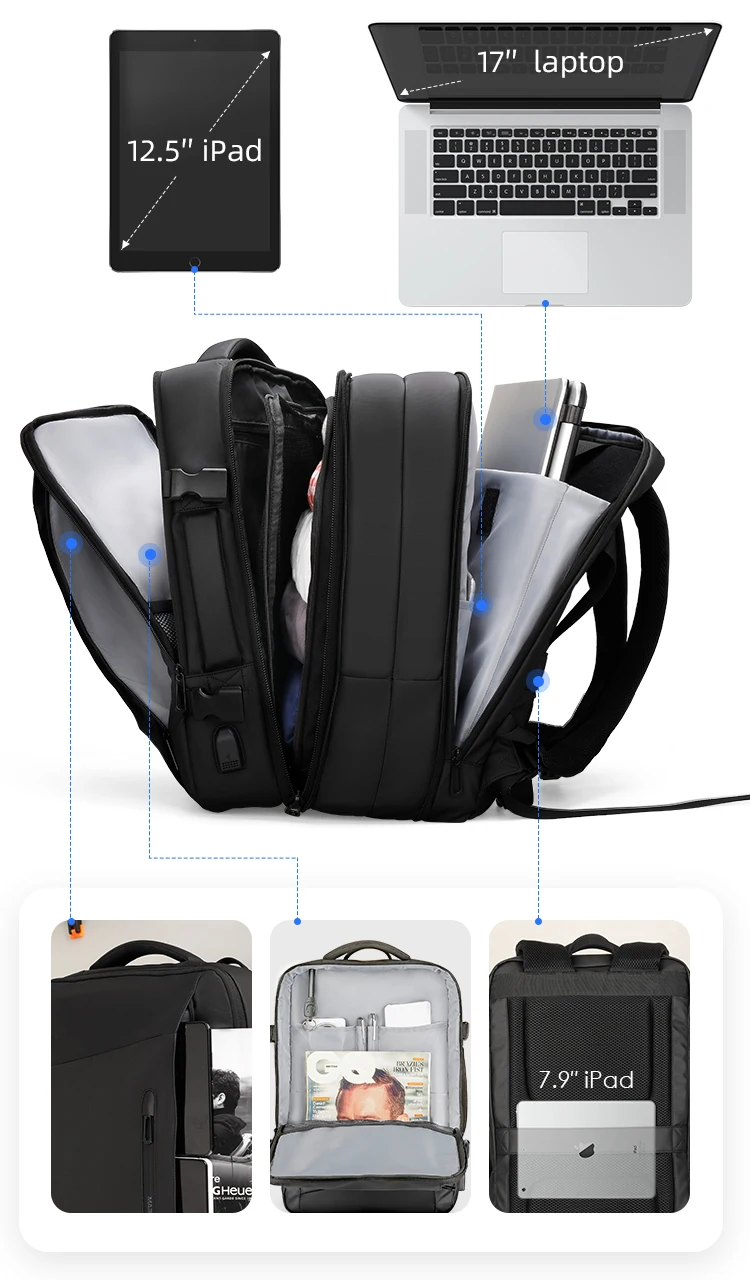 Mark Ryden Laptop Backpacks Usb Charging Carry On Backpack School Bags Business Customizable Man