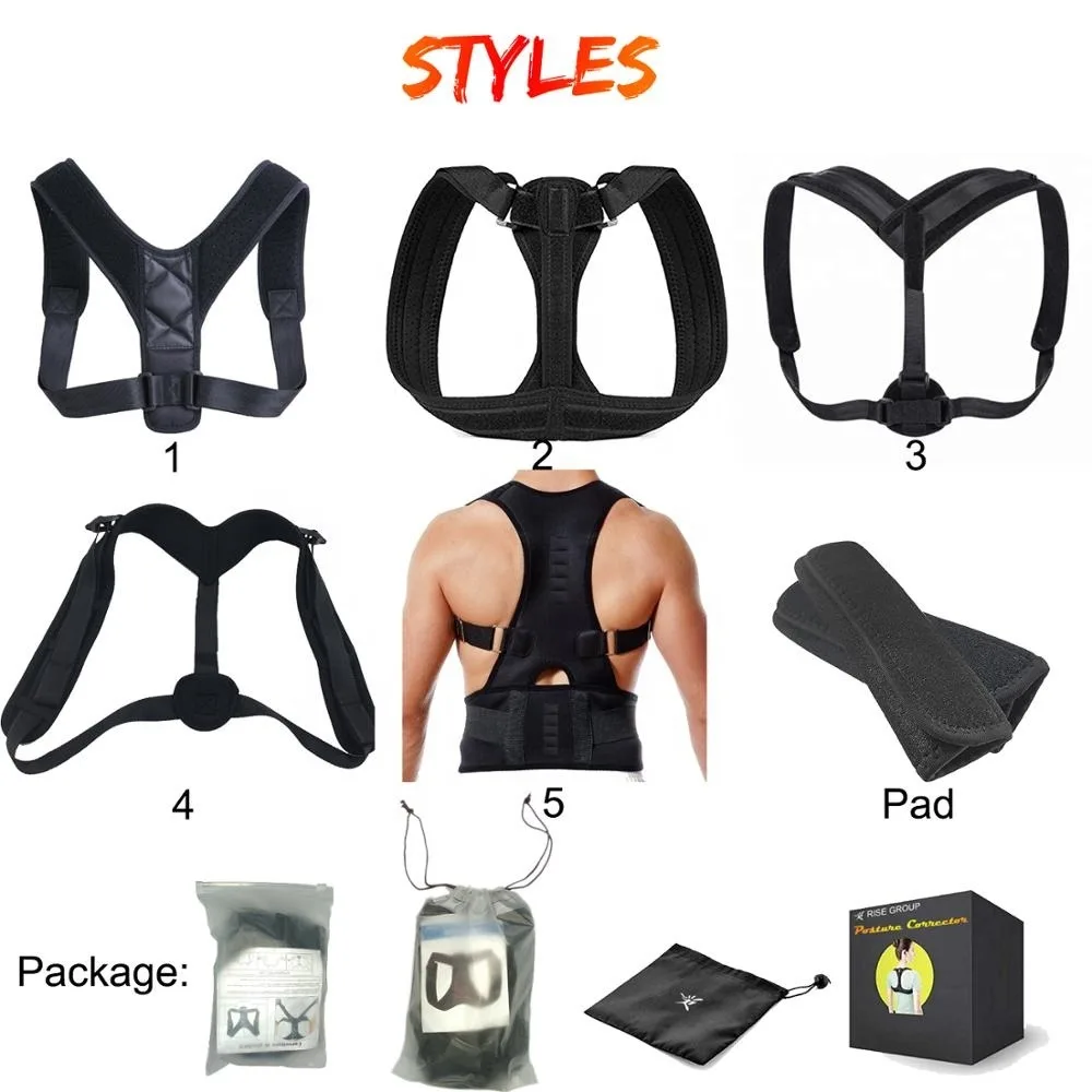 Adjustable Back Support Brace Belt Stretcher Straightener Magnetic Body ...