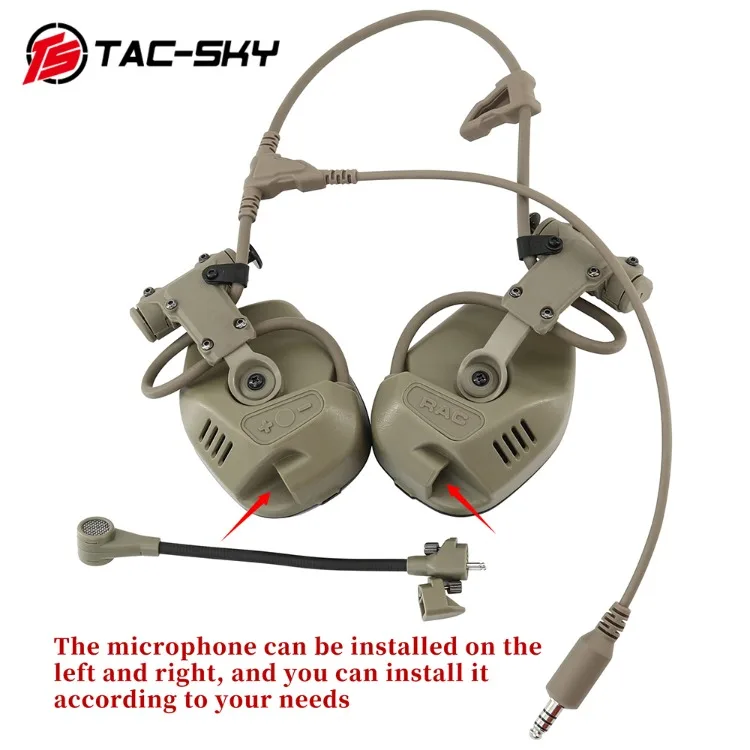 Ts Tacsky Tactical Helmet Arc Rail Mount Rac Headset For Fast Helmet