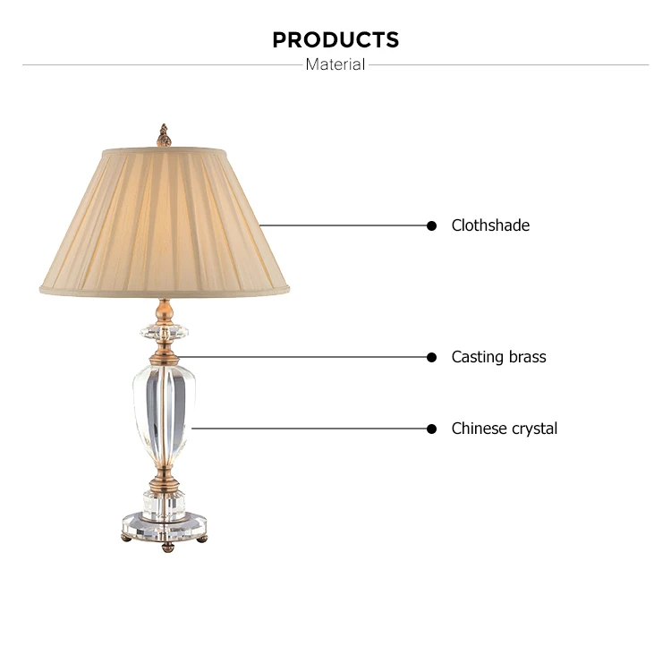 contemporary crystal table lamp