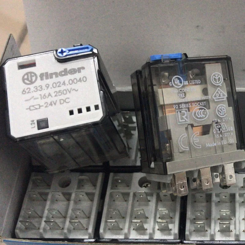 Original Finder Relay 62.33.9.024.0040 3pdt Plug In Nonlatching Relay Tab 24vdc New And