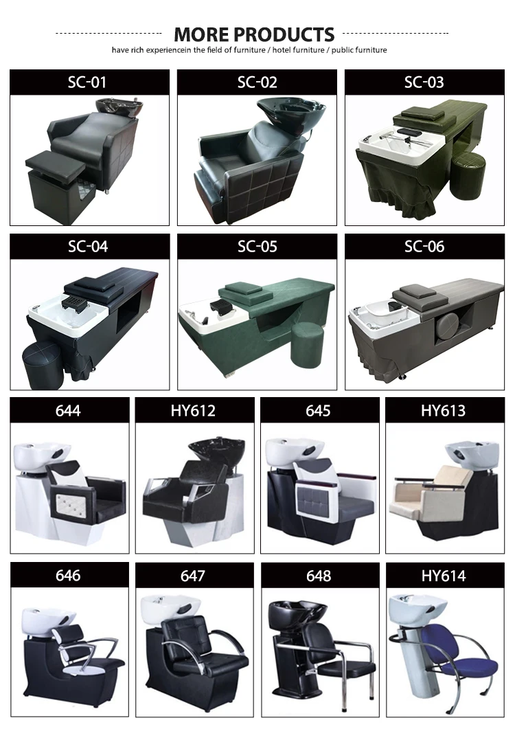 newest popular professional lay down washing salon shampoo chair