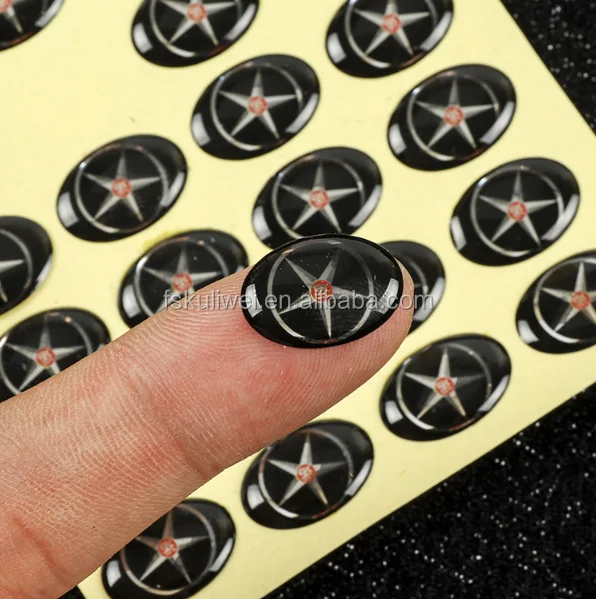 Custom Printed Waterproof Logo Epoxy Crystal Resin Pvc Dome Labels