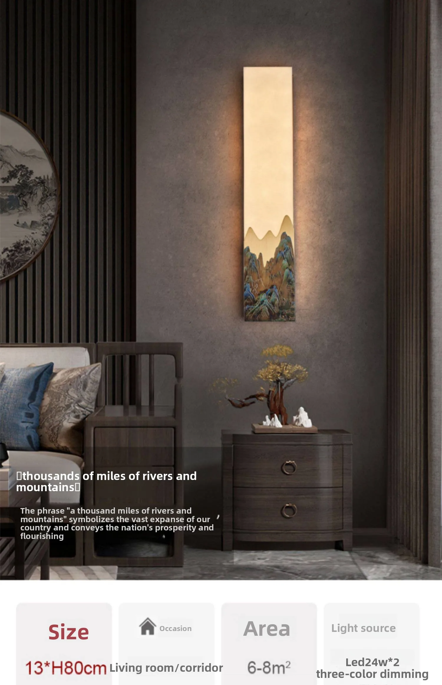 product chinese style all copper enamel finish zen style wall lamp with marble lighting for living room bedroom bedside 5 year warranty712-8