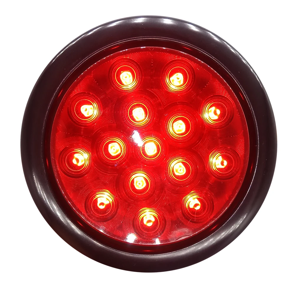 LED 4inch round 16Red Diodes Stop Turn truck tail lights from China manufacturer