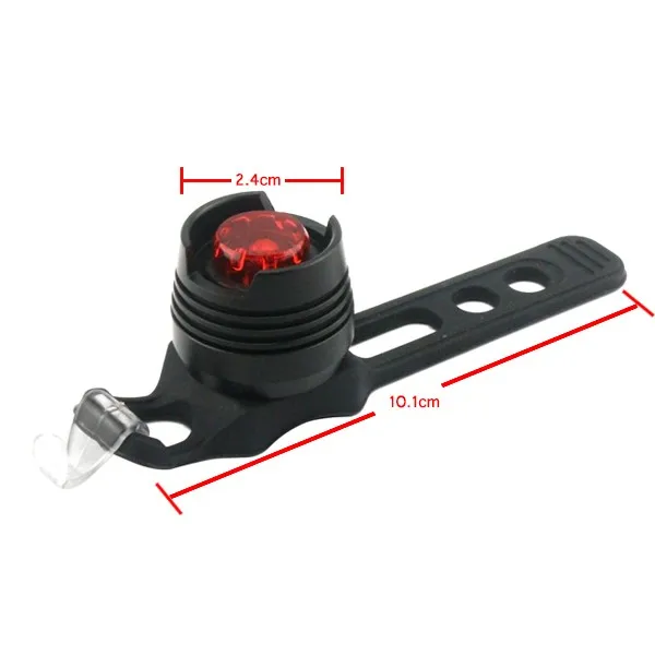 Red,Blue And White Led Mini Aluminum Bicycle Tail Light Mountain Bike