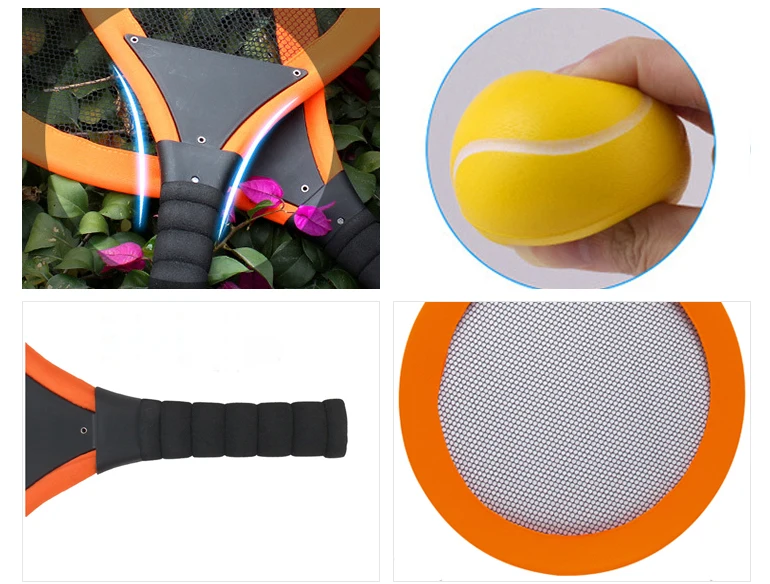 Fabric sport game toys kids tennis racket with ball.jpg