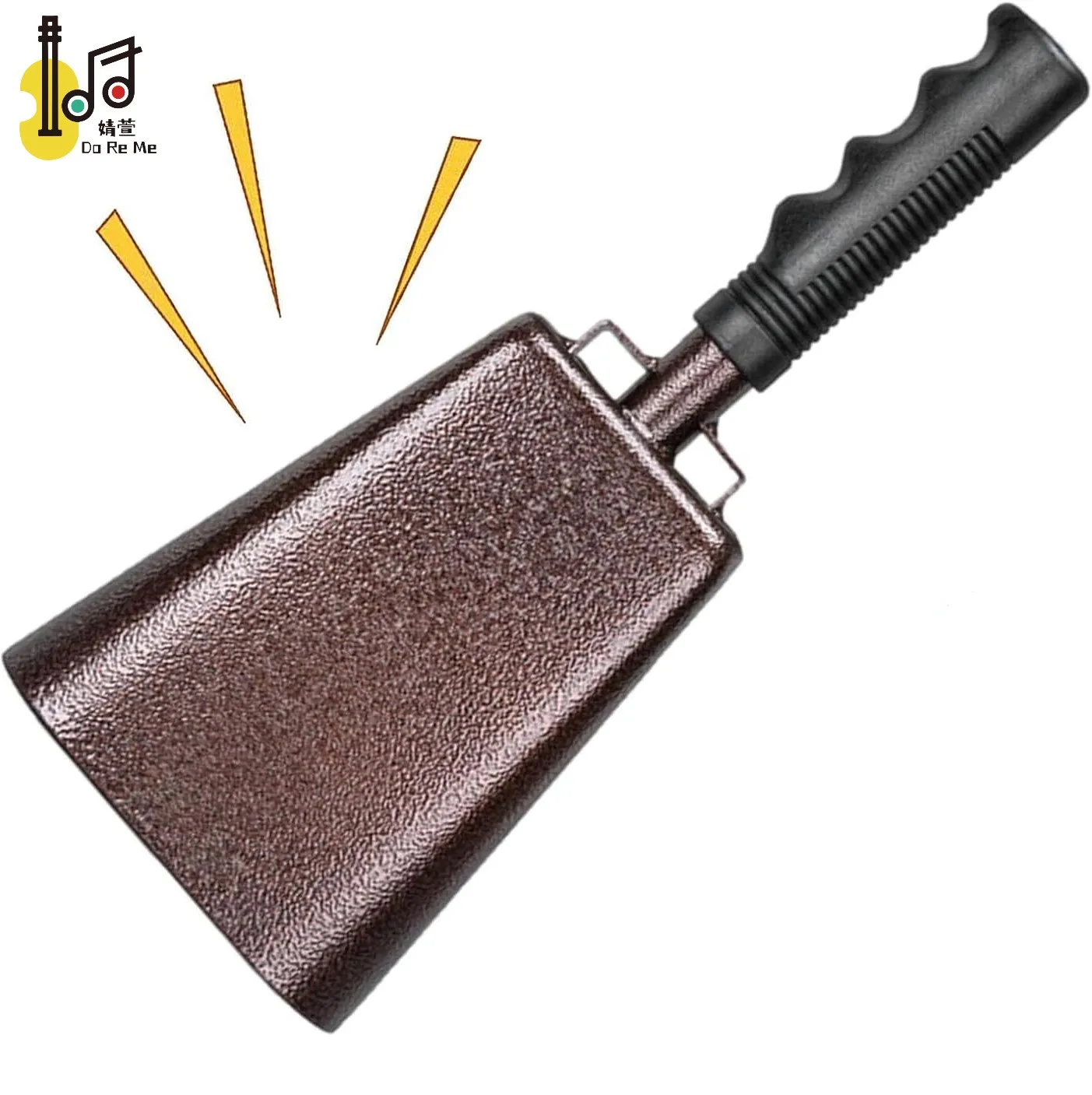 Metal Cow Bell Hand Percussion Musical Cowbell Noise Maker Toy Clear