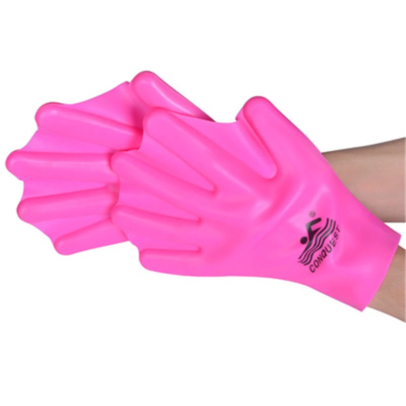 Swimming Gloves Silicone Hand Grip Paddle Sports Gloves Frog Claw Hand Web BB 