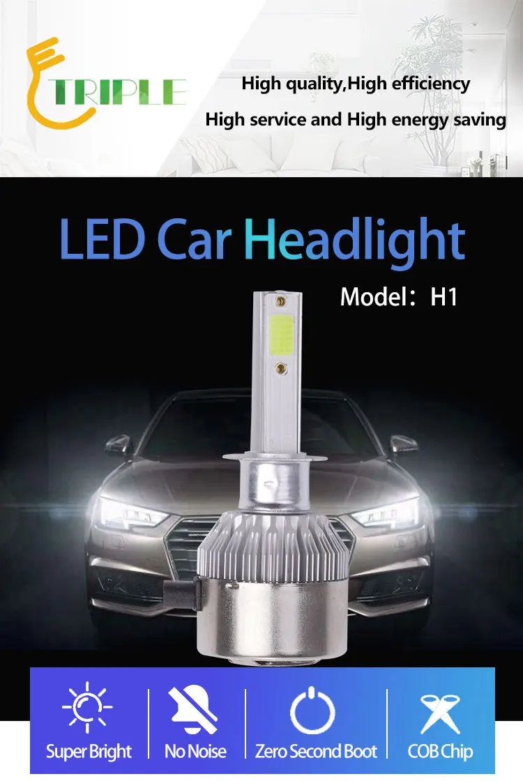 Wholesale Support Led Bulb 12-24V 18w COB Car Headlight Bulb H1