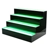4 TIER Acrylic lucite illuminated Bottles Display Liquor Shelves Bottles stand LED Lighted bar steps WITH REMOTE CONTROLLER