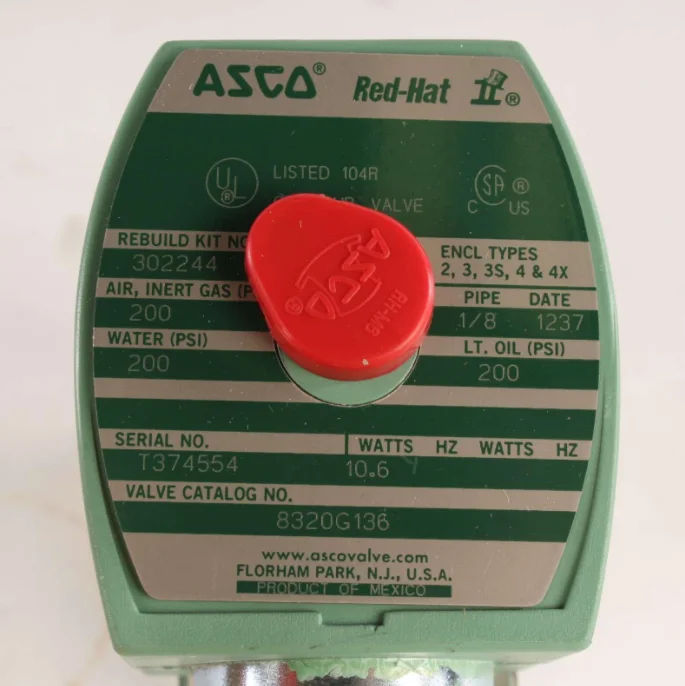 Asco Series 8320 3way Solenoid Valve 8320g136 120/60,110/50 Buy