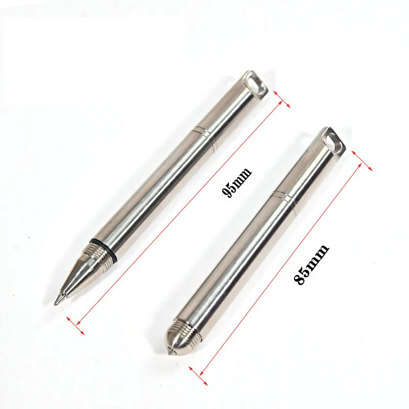 1 PieceTitanium Keychain Pen Carry-on Compact Outdoor Tool Pen Keychain  Ballpoint Pen - AliExpress