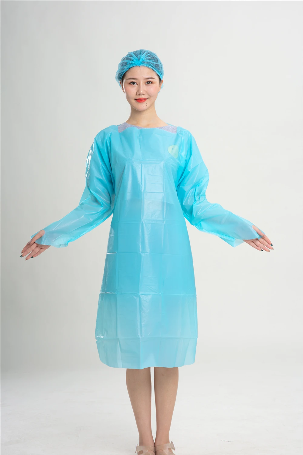 Heir Cutting Disposable Apron Plastic Cpe Disposable Aprons Disposable