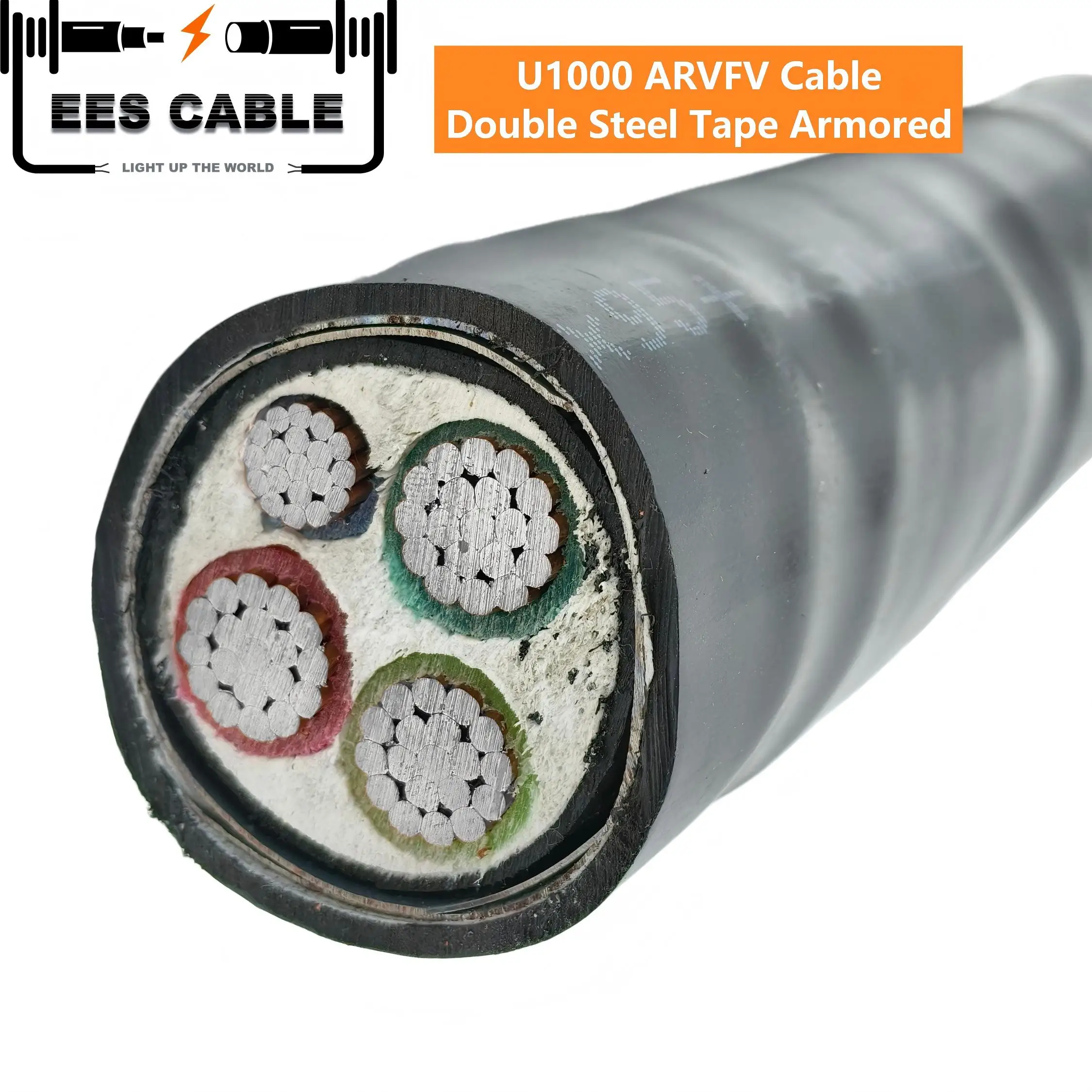 4x70 mm2 copper armored power cable on industrial reel