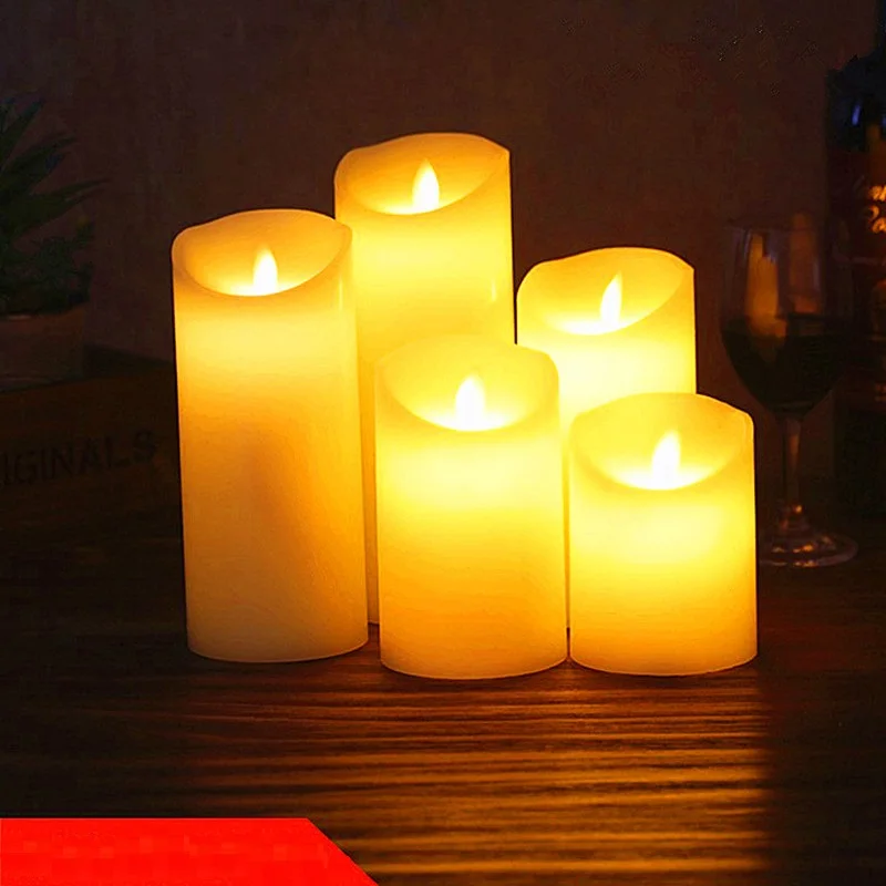 Youhoda Pilar Candle Battery Operated LED Flameless Candles Flickering Light