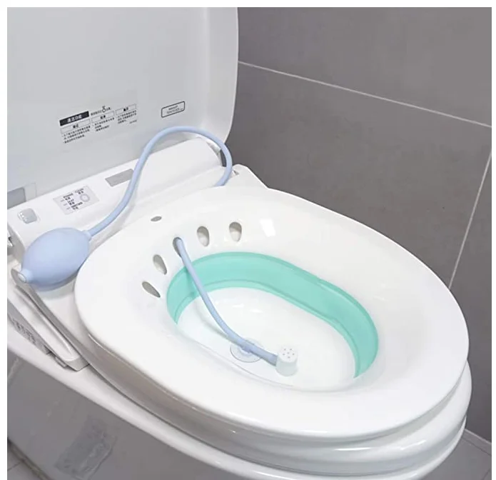 Eco-friendly Plastic Foldable Yoni Steam Seat With flusher for Vaginal Steaming Sitz Bath Soaking and Detox
