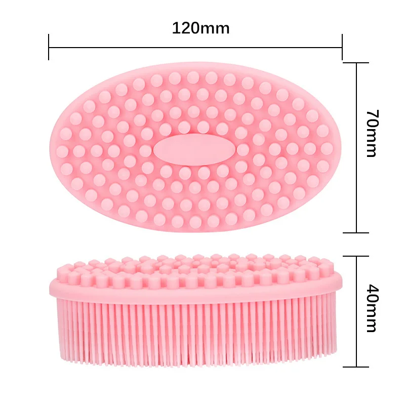 Double Sided Head Scrubber Bath Massager Easy To Clean Silicone Body