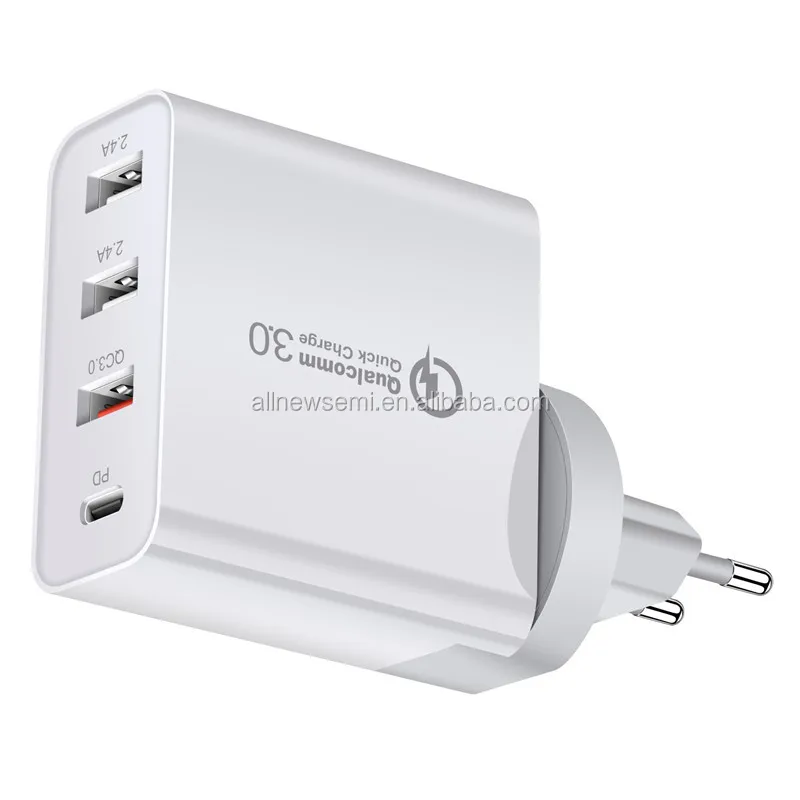 4-Port Quick Charge  Wall Charger 48W TYPE-C US/EU/AU/UK