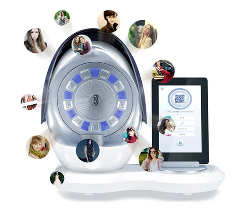 Description Picture 2 of itemProfessional 3D Tech Wood Lamp Magic Mirror Skin Analysis Machine Portable Facial Skin Analyzer 2024