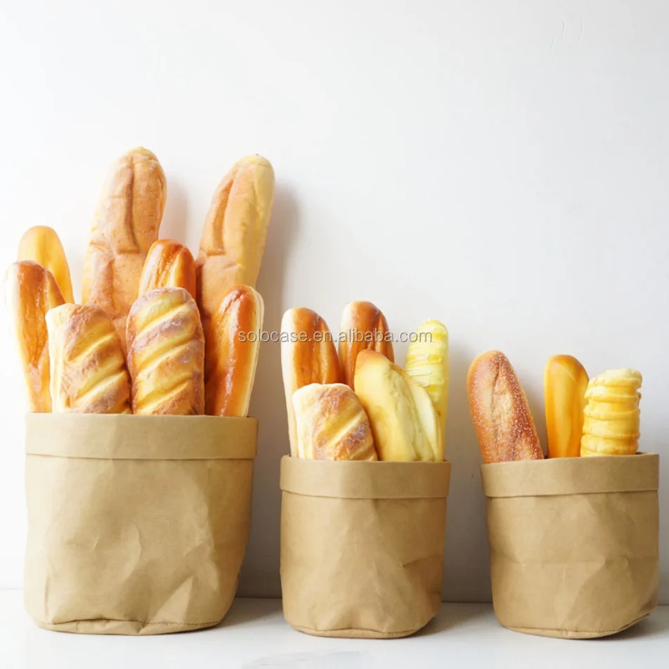 Washable Kraft Paper Reusable Food Storage Basket