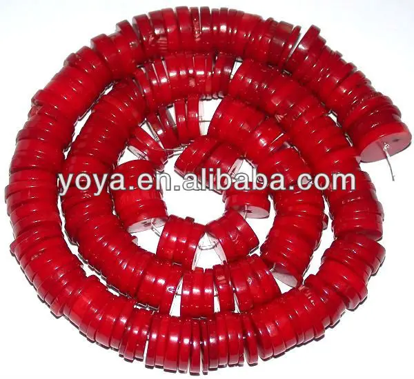 Orange bamboo coral oval rice beads,coral Barrel Drum beads.jpg